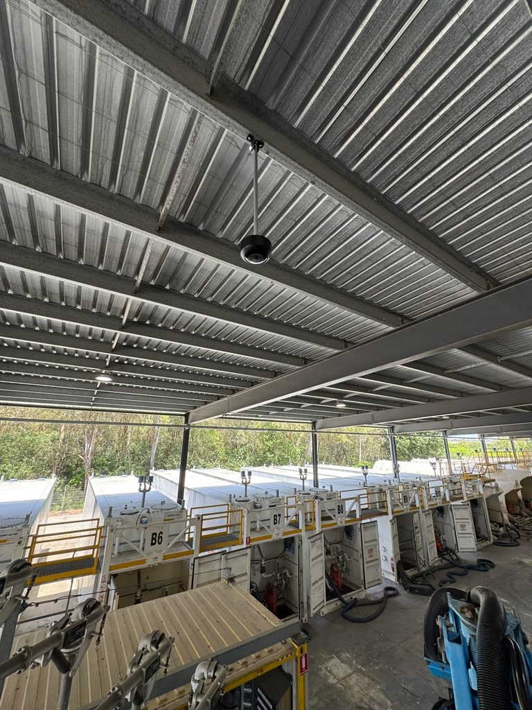 Professional data cabling installation showing network infrastructure and cable management - Brisbane